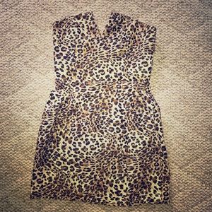 Naven Strapless Dress Leopard Size XS Worn Once